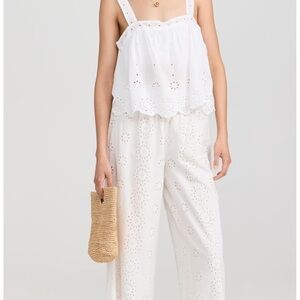 Z supply White Eyelet Jumpsuit